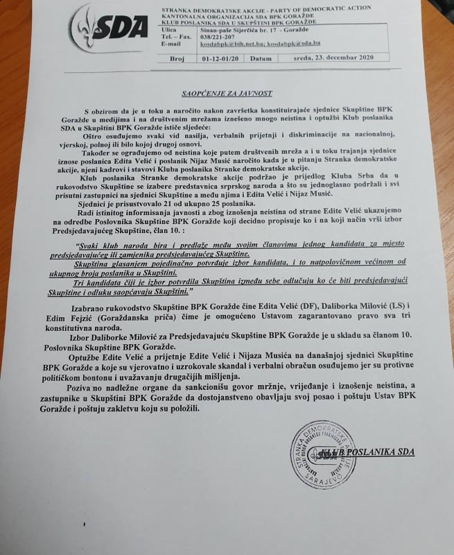 Osuđuju prijetnje i govor mržnje, traže sankcije